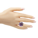 Bvlgari // Parentesi 18K White Gold Diamond + Amethyst Ring // Ring Size: 7.5 // Estate