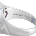 Bvlgari // Parentesi 18K White Gold Diamond + Amethyst Ring // Ring Size: 7.5 // Estate