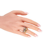 Cartier // 18K Yellow Gold + 18k White Gold Diamond Ring // Ring Size: 6 // Estate