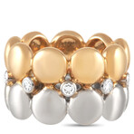 Cartier // 18K Yellow Gold + 18k White Gold Diamond Ring // Ring Size: 6 // Estate
