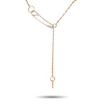 Hermes // Chaine d'Ancre Punk 18K Rose Gold Diamond Necklace // 26" // New