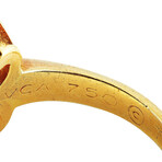 Van Cleef & Arpels // Trefle 18K Yellow Gold Diamond + Cabochon Ruby Ring // Ring Size: 5 // Estate