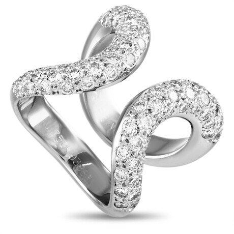 Hermes // 18K White Gold Diamond Ring // Ring Size: 6 // Estate