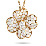 Van Cleef & Arpels // Cosmos 18K Yellow Gold Diamond Pendant Necklace // 17" // Estate