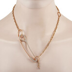 Hermes // Chaine d'Ancre Punk 18K Rose Gold Diamond Necklace // 26" // New