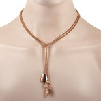 Hermes // Kelly Clochette 18K Rose Gold Long Necklace // 40" // New
