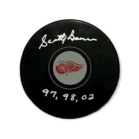 Scotty Bowman // Detroit Red Wings // Autographed Puck + Inscription