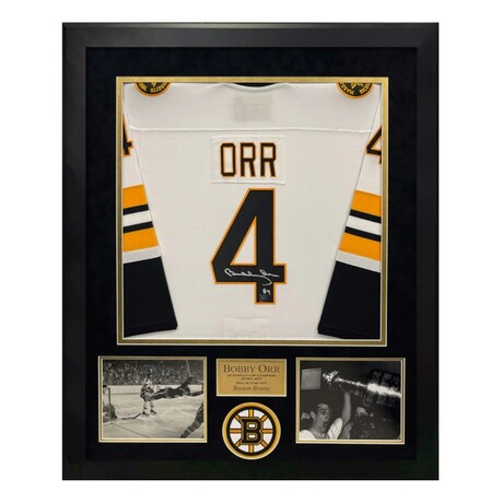 Bobby Orr // Boston Bruins // Autographed Jersey + Framed