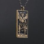 The Devil Tarot Card Necklace (17.72")