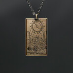 The Moon Tarot Card Necklace (17.72")