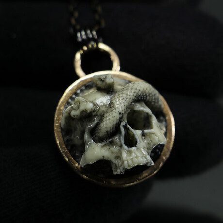 Medallion Death Men's Design Necklace (19.69")