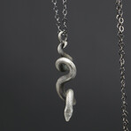 Silver Snake Necklace (23.62")