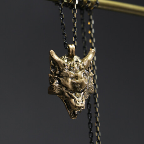 Handmade Wolf Men Necklace (19.69")