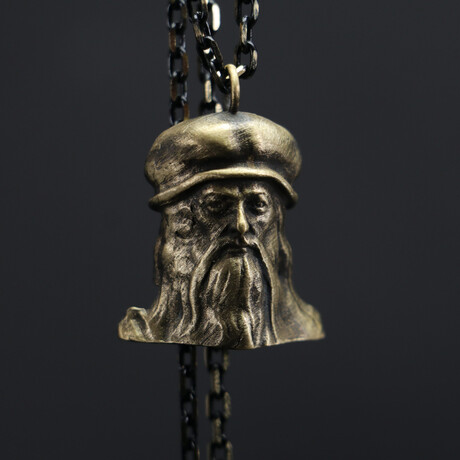 Leonardo Da Vinci Bust Necklace (17.72")