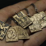 The Devil Tarot Card Necklace (17.72")