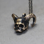 Horned Skull Gothic Necklace (19.69")