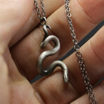 Silver Snake Necklace (23.62")