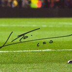 Leo Messi Autographed FC Barcelona // 25" x 17"