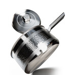 Dalstrong // 3qt. Copper Core Sauce Pot // 5 Ply // Silver Hammered Finish with Lid