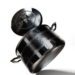 Dalstrong // 3qt. Copper Core Stock Pot // 5 Ply // Black with Hammered Finish