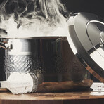 Dalstrong // 5qt. Copper Core Stock Pot // 5 Ply // Silver Hammered Finish with Lid