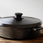 Dalstrong // 12" Copper Core Saute Frypan // 5 Ply // Black Hammered Finish with Lid