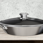 Dalstrong 12" Aluminum Core Saute Frypan // ETERNA Non Stick Coating // 3 Ply with Lid