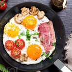 Dalstrong 9" Aluminum Core Frying Pan // ETERNA Non Stick Coating // 3 Ply with Lid