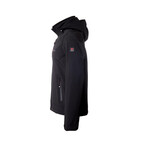 Hooded Softshell Jacket // Black (2XL)