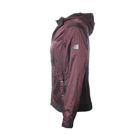 Waterproof Hooded Light Jacket // Claret Red (S)