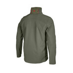 Hidden Hooded Softshell Jacket // Olive Green (L)