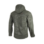 Camo Printed Hooded Softshell Jacket // Khaki (L)