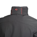 Hidden Hooded Softshell Jacket // Black (2XL)