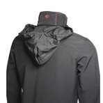 Hidden Hooded Softshell Jacket // Black (S)