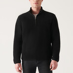 Alexis 1/4 Zip Fleece Sweatshirt // Black (X-Small)