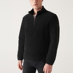 Alexis 1/4 Zip Fleece Sweatshirt // Black (X-Small)