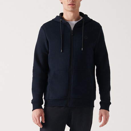 Chase Zip-Up Sweater // Navy (X-Small)