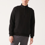 Nolan 1/4 Zip Sweatshirt // Black (X-Small)