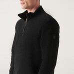 Alexis 1/4 Zip Fleece Sweatshirt // Black (X-Small)