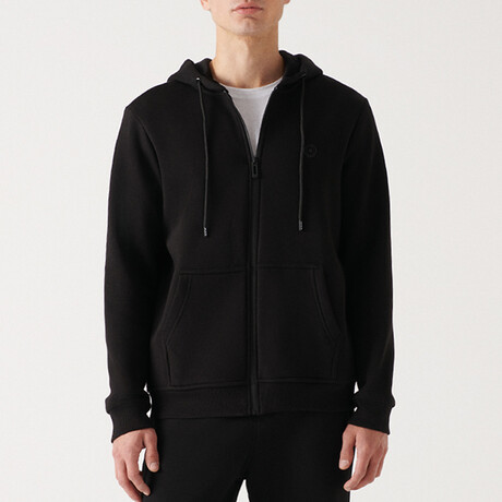 Chase Zip-Up Sweater // Black (X-Small)