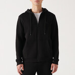 Chase Zip-Up Sweater // Black (X-Small)