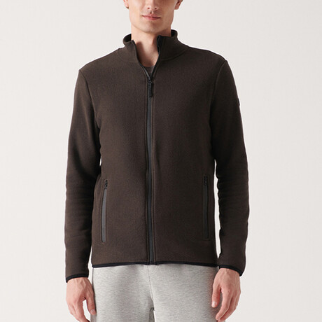 Gabriel Zip-Up Fleece Sweater // Anthracite (X-Small)