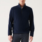 Alexis 1/4 Zip Fleece Sweatshirt // Navy (X-Small)