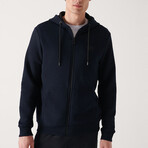 Chase Zip-Up Sweater // Navy (X-Small)