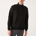 Nolan 1/4 Zip Sweatshirt // Black (X-Small)