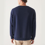 Marcus Crew Neck Sweatshirt // Navy (X-Small)