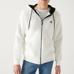 Chase Zip-Up Sweater // White (X-Small)