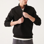 Nolan 1/4 Zip Sweatshirt // Black (X-Small)