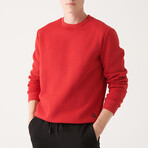 Marcus Crew Neck Sweatshirt // Red (X-Small)