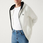 Chase Zip-Up Sweater // White (X-Small)